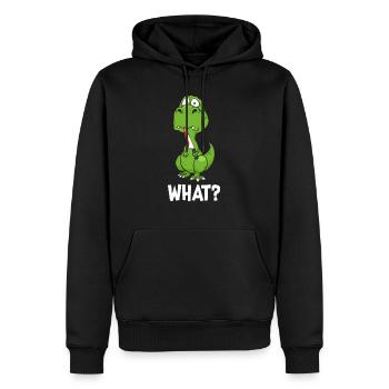 Quel couteau Dino - Sweat à capuche Premium bio Homme - noir - Devant - Nico (187cm)