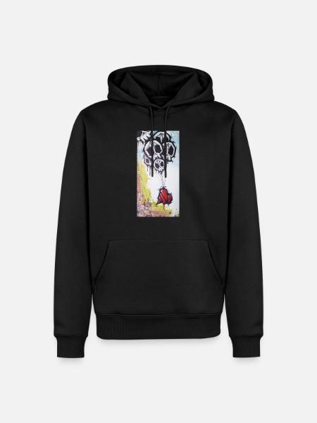 Skull Balloons / KOLONE - Männer Premium Bio Hoodie - Schwarz