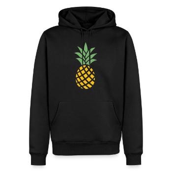 Ananas - Männer Premium Bio Hoodie - Schwarz - Vorne - Nico (187cm)