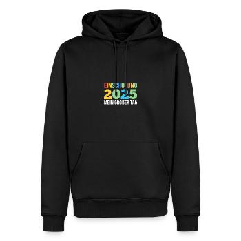 Kita Abschied Erste Klasse Einschulung 2025 - Männer Premium Bio Hoodie - Schwarz - Vorne - Nico (187cm)