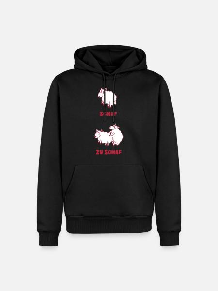 Zu Schaf - Männer Premium Bio Hoodie - Schwarz