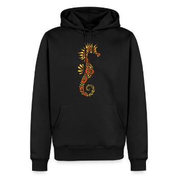 seahorsey - Männer Premium Bio Hoodie - Schwarz - Vorne - Nico (187cm)