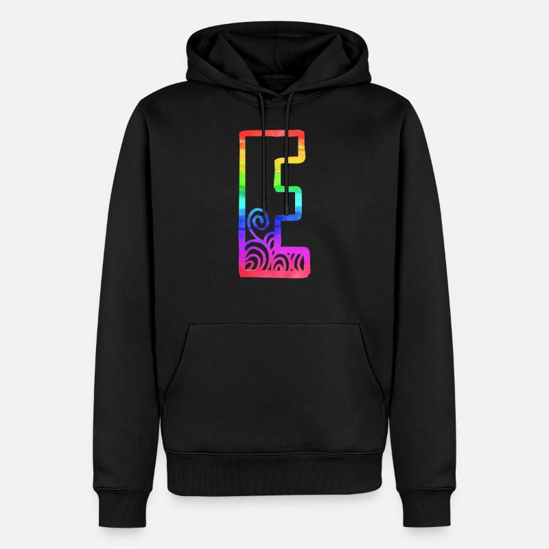 arc en ciel e - Sweat à capuche Premium bio Homme - noir