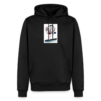 img835 ---- "Winter tree" ¨. - Men’s Premium Organic Hoodie - black - Front - Nico (187cm)