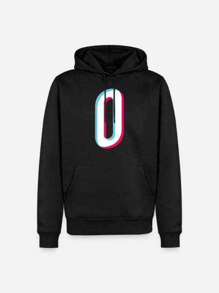 O - letter O - Men’s Premium Organic Hoodie - black