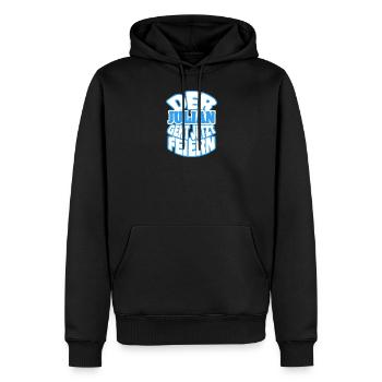 Julian - Männer Premium Bio Hoodie - Schwarz - Vorne - Nico (187cm)
