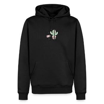 Umarmung Blume - Männer Premium Bio Hoodie - Schwarz - Vorne - Nico (187cm)