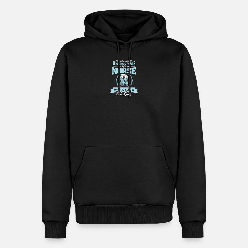 DAME DE CHAT D’INFIRMIÈRE - Sweat à capuche Premium bio Homme - noir