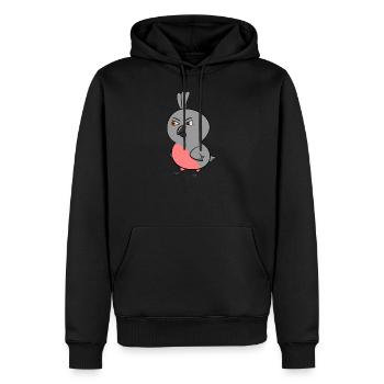 Angry Bird - Men’s Premium Organic Hoodie - black - Front - Nico (187cm)