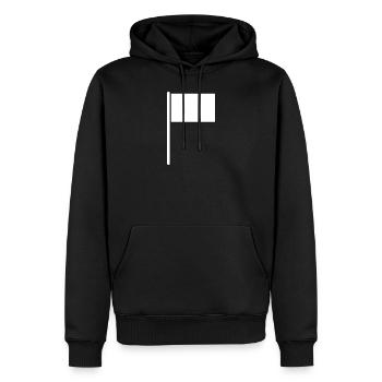 Drapeau Blanc Sport - Sweat à capuche Premium bio Homme - noir - Devant - Nico (187cm)