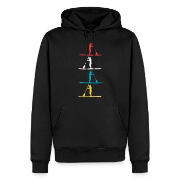 Stand Up Paddling SUP Surfer Geschenk - Männer Premium Bio Hoodie - Schwarz - Vorne - Nico (187cm)