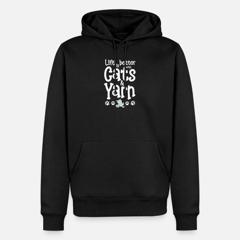 Chat Chats - Sweat à capuche Premium bio Homme - noir