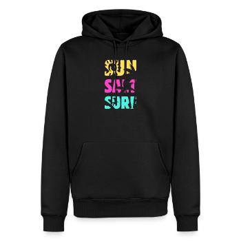 Sun Salt Surf Sommer - Männer Premium Bio Hoodie - Schwarz - Vorne - Nico (187cm)