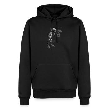 Lustiger Basketball Frosch - Männer Premium Bio Hoodie - Schwarz - Vorne - Nico (187cm)