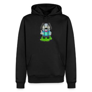 Chien Pièces d’échecs Queen Chess - Sweat à capuche Premium bio Homme - noir - Devant - Nico (187cm)