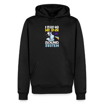 Pet public drôle et inapproprié - Sweat à capuche Premium bio Homme - noir - Devant - Nico (187cm)