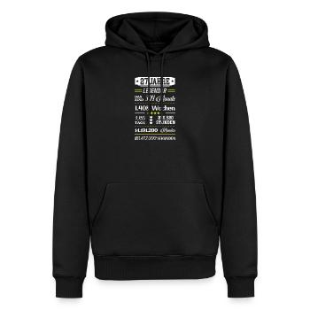 Birthday 27th Year Birthday Gift 27 Old - Men’s Premium Organic Hoodie - black - Front - Nico (187cm)