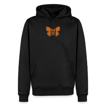 Papillons : Le Grand Papillon de Feu - Sweat à capuche Premium bio Homme - noir - Devant - Nico (187cm)