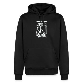Après Ski Team  - Männer Premium Bio Hoodie - Schwarz - Vorne - Nico (187cm)