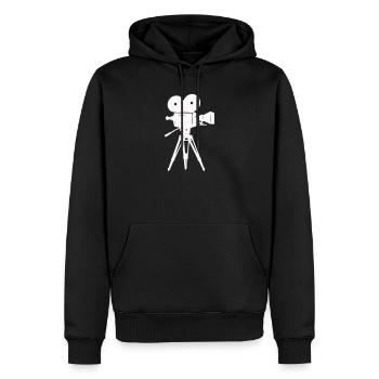Caméra à pellicule Caméra - Sweat à capuche Premium bio Homme - noir - Devant - Nico (187cm)