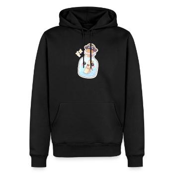 Cute Pirate Message in a Bottle - Männer Premium Bio Hoodie - Schwarz - Vorne - Nico (187cm)