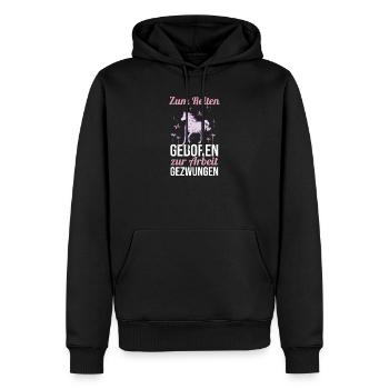 Reiten Pferdeliebhaber Reiterhof Pferde - Männer Premium Bio Hoodie - Schwarz - Vorne - Nico (187cm)