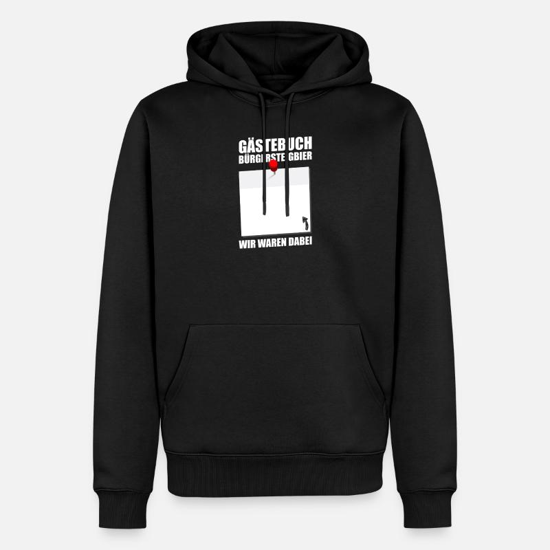 Gästebuch Bürgersteigbier Ortskontrollfahrt OKF - Männer Premium Bio Hoodie - Schwarz