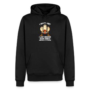Chuchote dans mon pantalon poulet - Sweat à capuche Premium bio Homme - noir - Devant - Nico (187cm)
