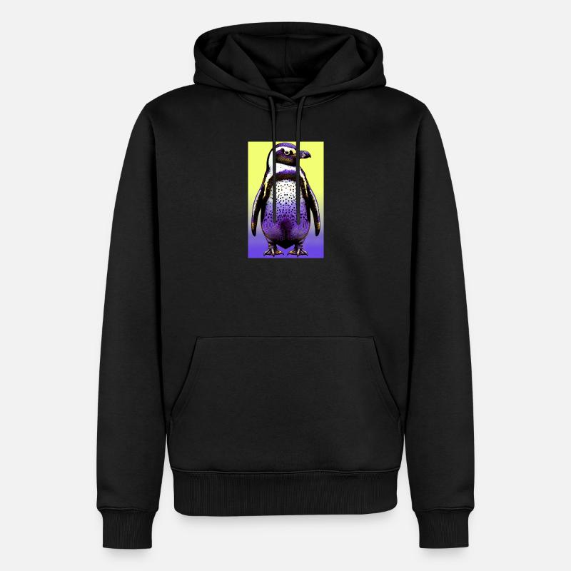 pingouin - Sweat à capuche Premium bio Homme - noir