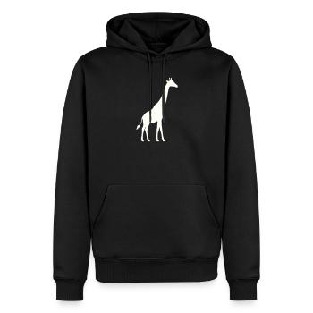 Giraffe Silhouette - Männer Premium Bio Hoodie - Schwarz - Vorne - Nico (187cm)