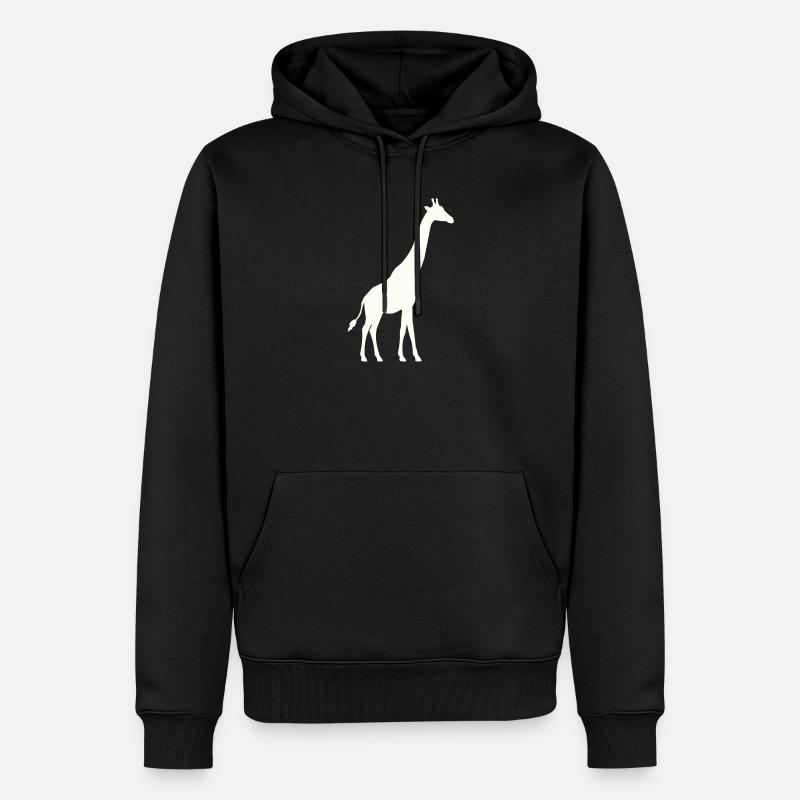 Silhouette de girafe - Sweat à capuche Premium bio Homme - noir