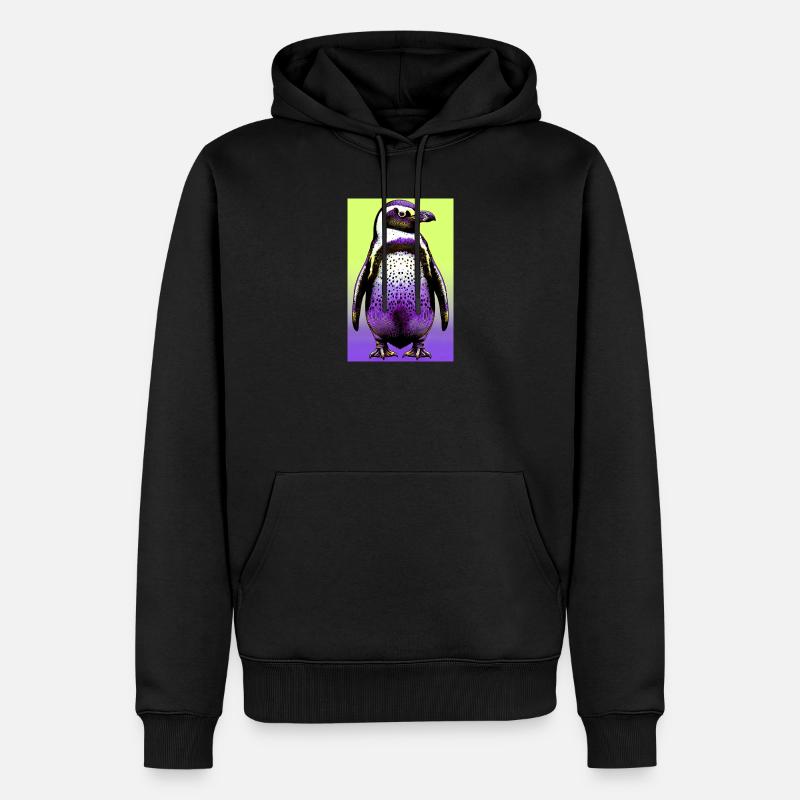 pingouin - Sweat à capuche Premium bio Homme - noir