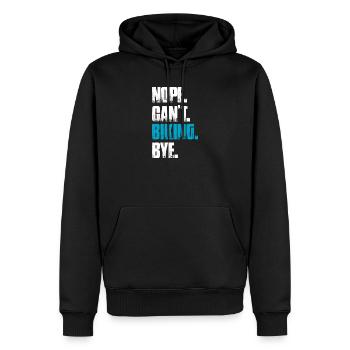 Nope can't biking Fahrrad Mountainbike Downhill - Männer Premium Bio Hoodie - Schwarz - Vorne - Nico (187cm)