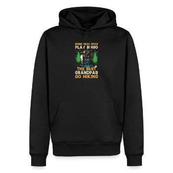 Some grandpas play bingo the best grandpas go Hiki - Men’s Premium Organic Hoodie - black - Front - Nico (187cm)