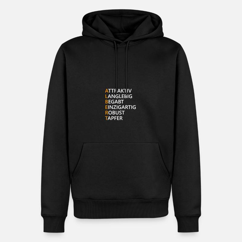 Name Albert Geschenk - Männer Premium Bio Hoodie - Schwarz