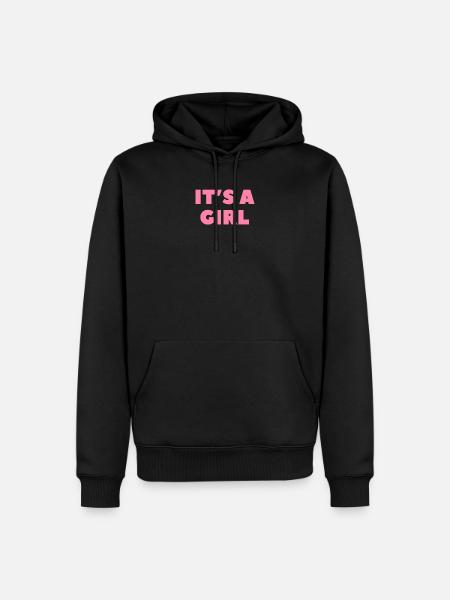 C’est une fille - Sweat à capuche Premium bio Homme - noir