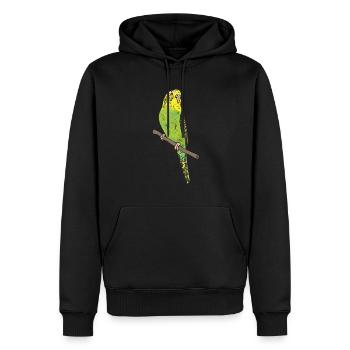 Budgerigar Perruche Oiseau Cadeau pour animaux de compagnie - Sweat à capuche Premium bio Homme - noir - Devant - Nico (187cm)