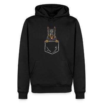 Australian Cattle Dog Red Blue Heeler - Men’s Premium Organic Hoodie - black - Front - Nico (187cm)