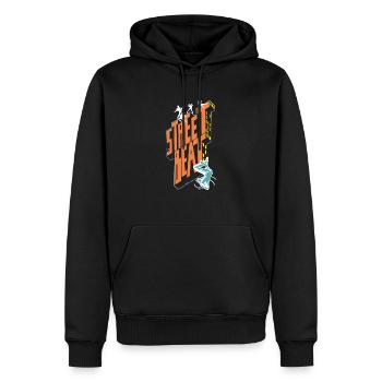 Street Beat - Oldschool Hip Hop Breakdance Style - Männer Premium Bio Hoodie - Schwarz - Vorne - Nico (187cm)
