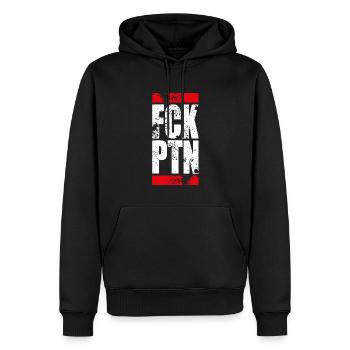 FCK PTN - Men’s Premium Organic Hoodie - black - Front - Nico (187cm)