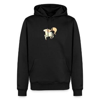 Pony - Sweat à capuche Premium bio Homme - noir - Devant - Nico (187cm)