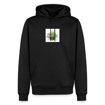 Launiu - Sweat à capuche Premium bio Homme - noir - Devant - Nico (187cm)