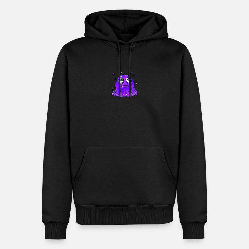 Monstre de bave violette - Sweat à capuche Premium bio Homme - noir