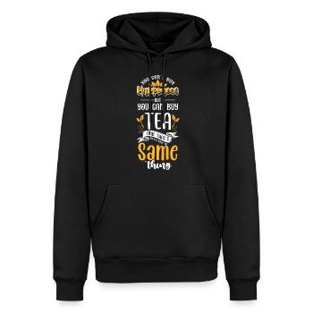 Buveur de thé Grand-mère Winter - Sweat à capuche Premium bio Homme - noir - Devant - Nico (187cm)