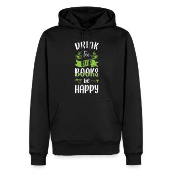 Teacup Cup Thé aux fruits théière - Sweat à capuche Premium bio Homme - noir - Devant - Nico (187cm)