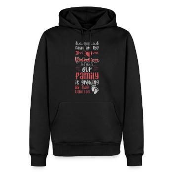 Bébé, Naissance, Coeur, Enfants - Sweat à capuche Premium bio Homme - noir - Devant - Nico (187cm)