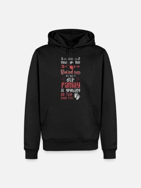Baby Geburt Herz Kinder - Männer Premium Bio Hoodie - Schwarz