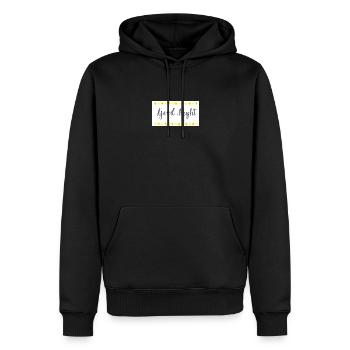 good night - Männer Premium Bio Hoodie - Schwarz - Vorne - Nico (187cm)