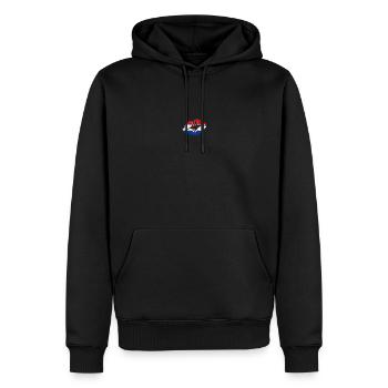 Croatia Flag Country Native Ancestry Croatian - Men’s Premium Organic Hoodie - black - Front - Nico (187cm)