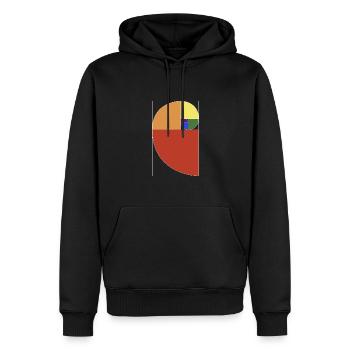LGBT Goldener Schnitt - Männer Premium Bio Hoodie - Schwarz - Vorne - Nico (187cm)